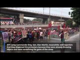 AFP blasts water cannon at protesters in Camp Aguinaldo