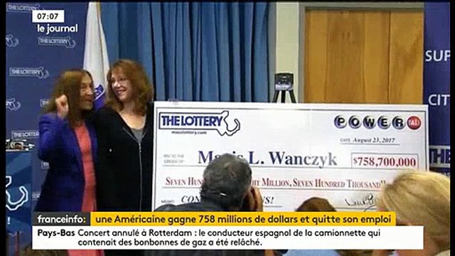 La gagnante de 758 millions de dollars à la loterie américaine s'exprime pour la première fois - Regardez