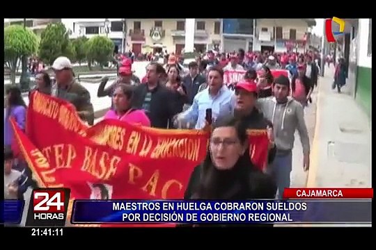 Cajamarca: maestros en huelga cobraron sueldos por decisión del Gobierno Regional