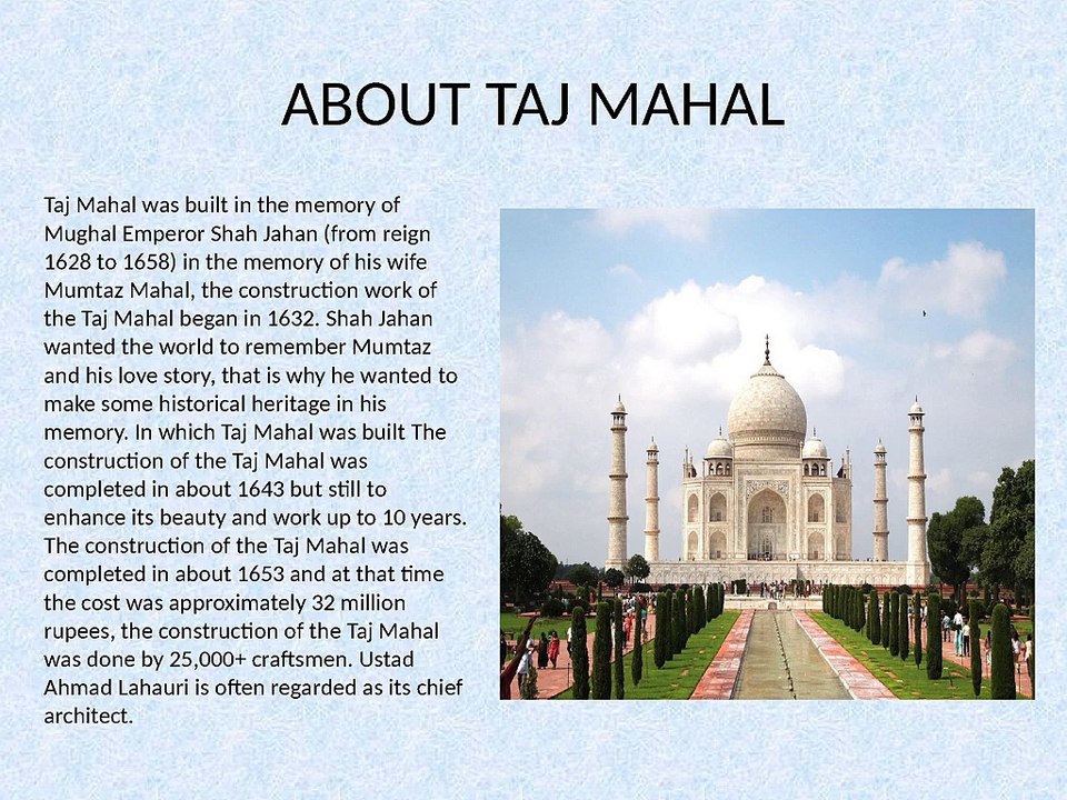 history of taj mahal essay
