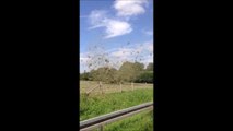 Incroyable tornade filmée dans un champs en Allemagne