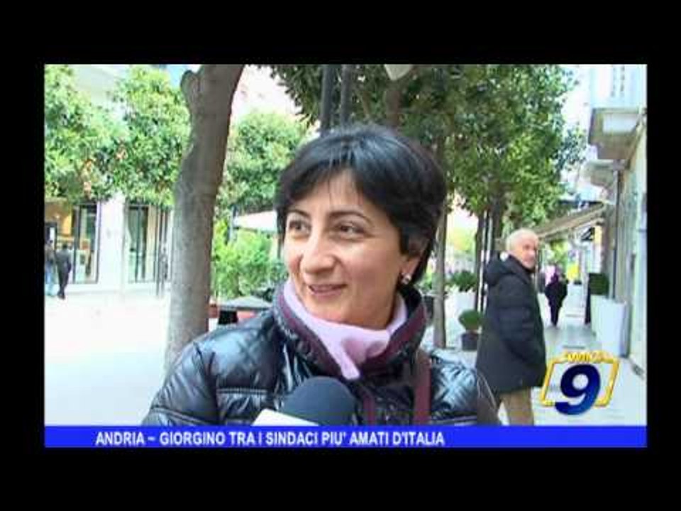 Andria | Giorgino tra i sindaci più amati d'Italia