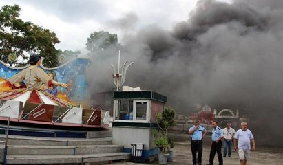Samsun’da lunaparkta  yangın paniği