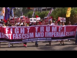 Filipinos protest "anti-people" Trump policies