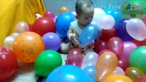 The Balloon Show for Children Learn Colors Wet Balloons Popping Cartoon for Kids