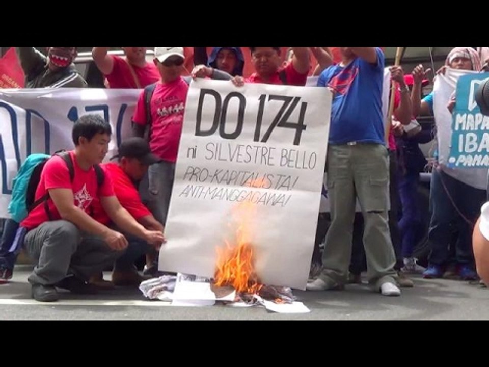 Workers protest DOLE's order on contractualization