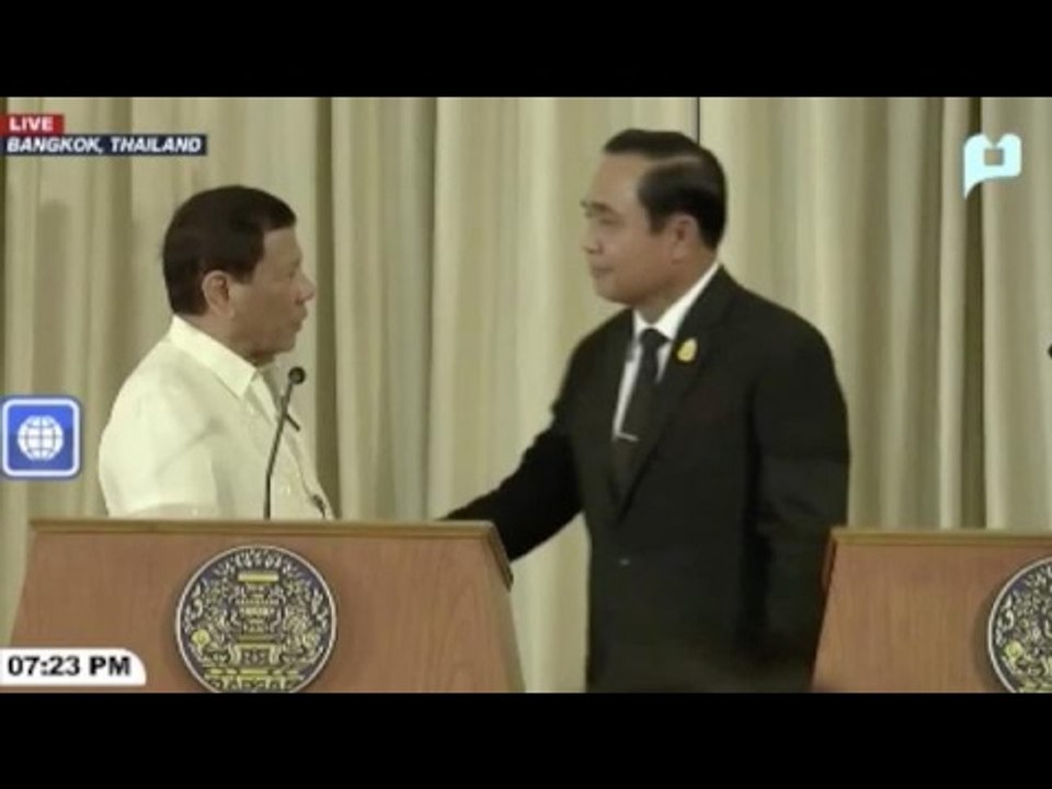 Duterte, Thai PM push for sea code completion