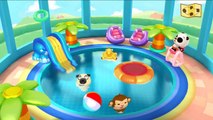 Bebé hora del baño Cuidado Vestido divertido juego en en jugar piscina nadando hasta con Panda panda |