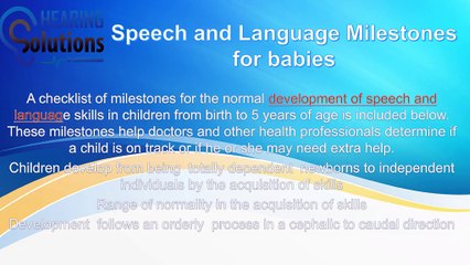 Speech and Language Milestones for babies
