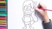 Como dibujar y pintar a Mabel Pines (Gravitty Falls) - How to draw and paint Mabel Pines P