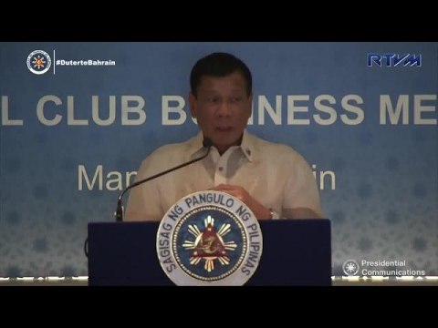 Duterte tells Crown Prince of Bahrain PH ready to give military support to Bahrain