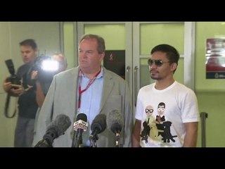 Manny Pacquiao arrives in Australia ahead of promotional tour