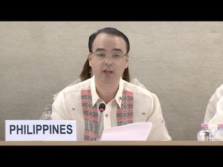 Cayetano defends drug war at UN, says gov’t respects human rights