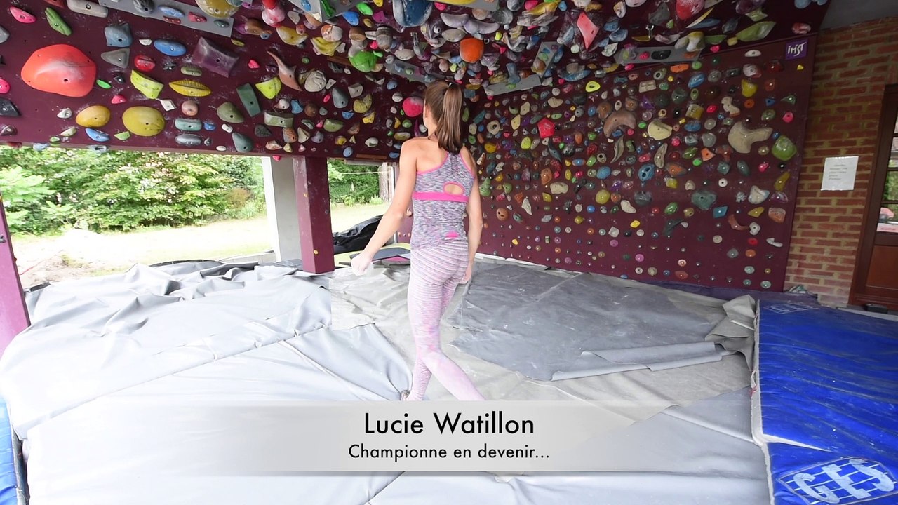 Lucie Watillon, championne d'escalade en devenir...