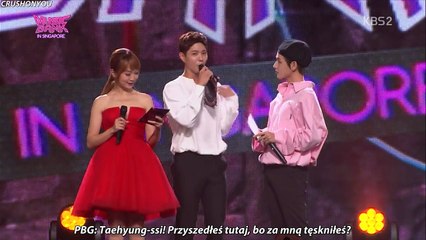 [POLSKIE NAPISY] 170815 BTS V - MC Cut @ Music Bank in Singapore