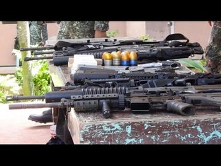 Philippine marines seize arms from IS group in Marawi