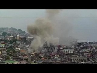 Aerial images show explosions, destruction in Marawi