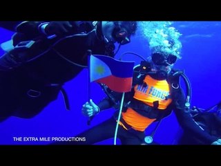 PH flag planted underwater on Philippine Rise