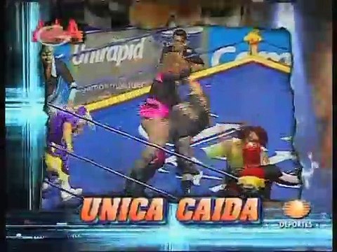 AAA-Sin Limite 2009.07.12 Tepeapulco 01 Atomic Boy, El Gato Eveready & Pimpinela Escarlata vs. Pasion Crystal, Polvo de Estrellas & Yuriko