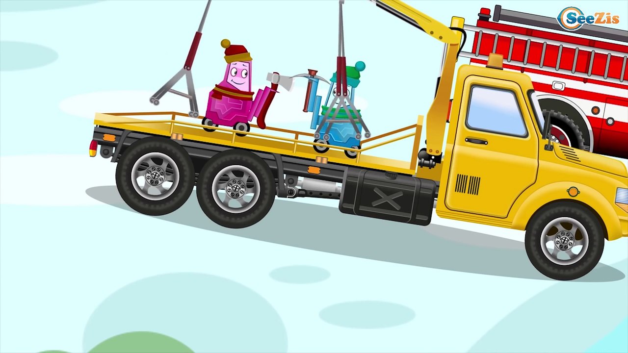La Voiture de police Сhassé Vidéo Éducative Jeu d'assemblage: Voitures de construction Pour Enfants