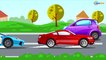 Polis Arabası kaybolan Hızlı Yarış Arabası arıyor. Eğitici Çizgi Film Türkçe Çocuklar için Araba