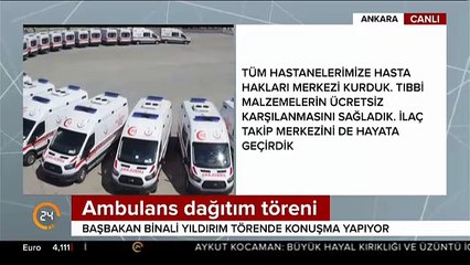 Başbakan Yıldırım: 2002'de ülkede sadece 481 ambulans vardı, şimdi 5060 ambulans var