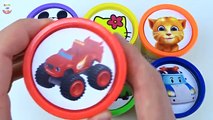 Сups Stacking Learn Color Toys Play Doh The Little Bus Tayo Peppa Pig Talking Tom Colle