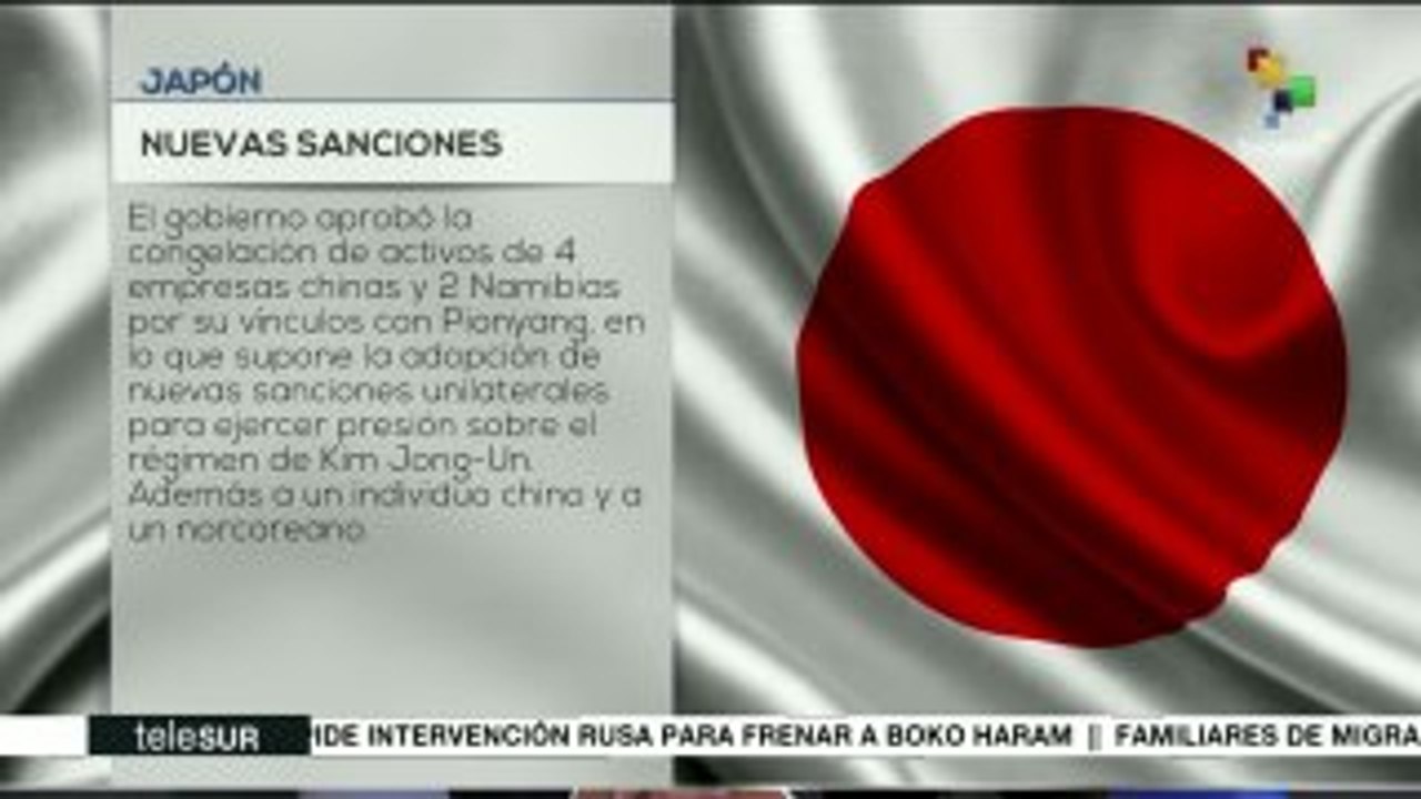Japón aprueba sanciones a empresas por vínculos con Corea del Norte