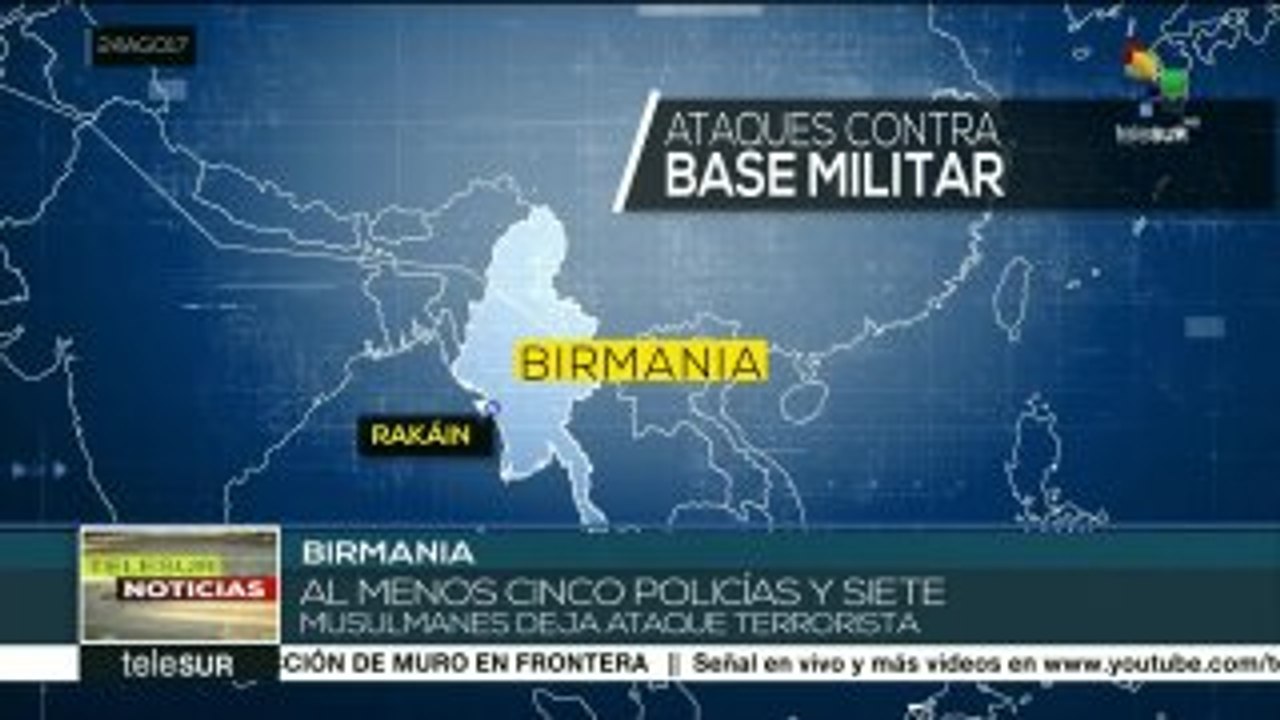 Al menos doce muertos en asaltos contra puestos policiales en Birmania