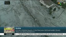 Ocho personas desaparecidas tras un deslizamiento de rocas en Suiza