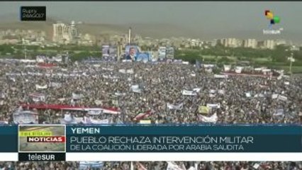 Miles de yemeníes se manifiestan contra la intervención militar saudí