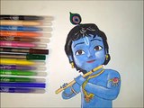 Dibujos animados colores colorante para Niños poco páginas Krishna Krishna