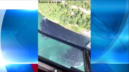 Quand l'eau des Chutes du Niagara devient noire et malodorante. Inquiétant!