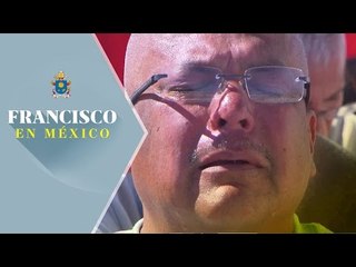 Reo rompe en llanto al escuchar las palabras del papa Francisco