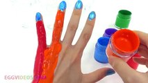 Apprendre les couleurs arc en ciel main corps peinture doigt la famille garderie rimes enfants vidéo
