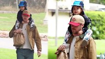 Ryan Gosling Carries Daughter on a Morning Walk