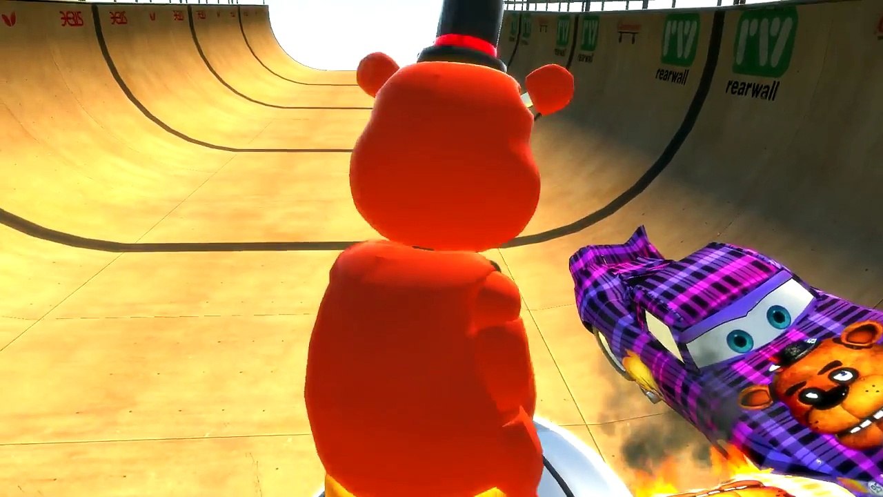 BatMobile & Tumbler With Five Nights at Freddys for children-Finger Family Nursery Rhyme