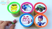 Сups Stacking Toys Play Doh Clay Blaze and Monster Machines Learn Colors for Kids