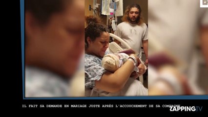 Elle vient d'accoucher, il la demande en mariage (Vidéo)