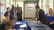 Obama Casting Vote And Asked For ID Card