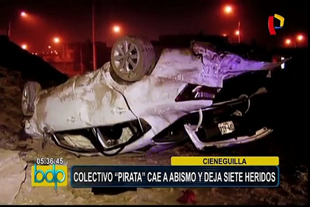 Cieneguilla: siete heridos tras caída de colectivo a un abismo