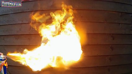 Aerosol Flamethrower Slow Motion GoPro 120fps
