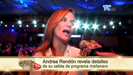 Andrea Rendón rompe el silencio y cuenta los motivos de la salida de su exprograma