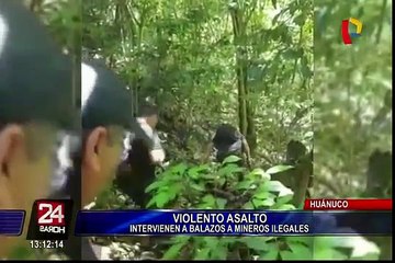 Huánuco: PNP interviene a mineros ilegales que extraían oro