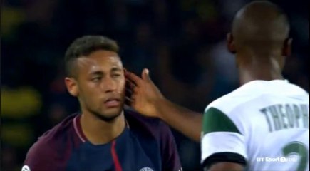 Kevin Theophile Slap In Face Neymar HD - Paris SG 1-0 St Etienne 25.08.2017
