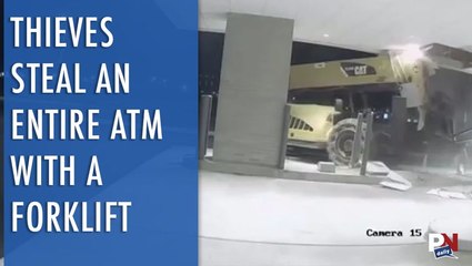 Thieves Steal An Entire ATM With Forklift