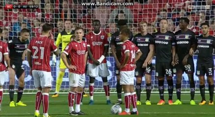 Goal J.Paterson Bristol City 1 - 0 Aston Villa 25.08.2017 HD