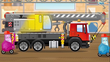 Мультики про машинки для детей Трактор едет на стройку Экскаватор Кран Сборник все серии подряд