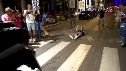 ran over by a 6x6 Mercedes Brabus G800....
