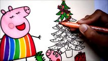 Livre Noël coloration amusement amusement enfants momie porc jouets arbre vidéos Peppa pages art de porc fie